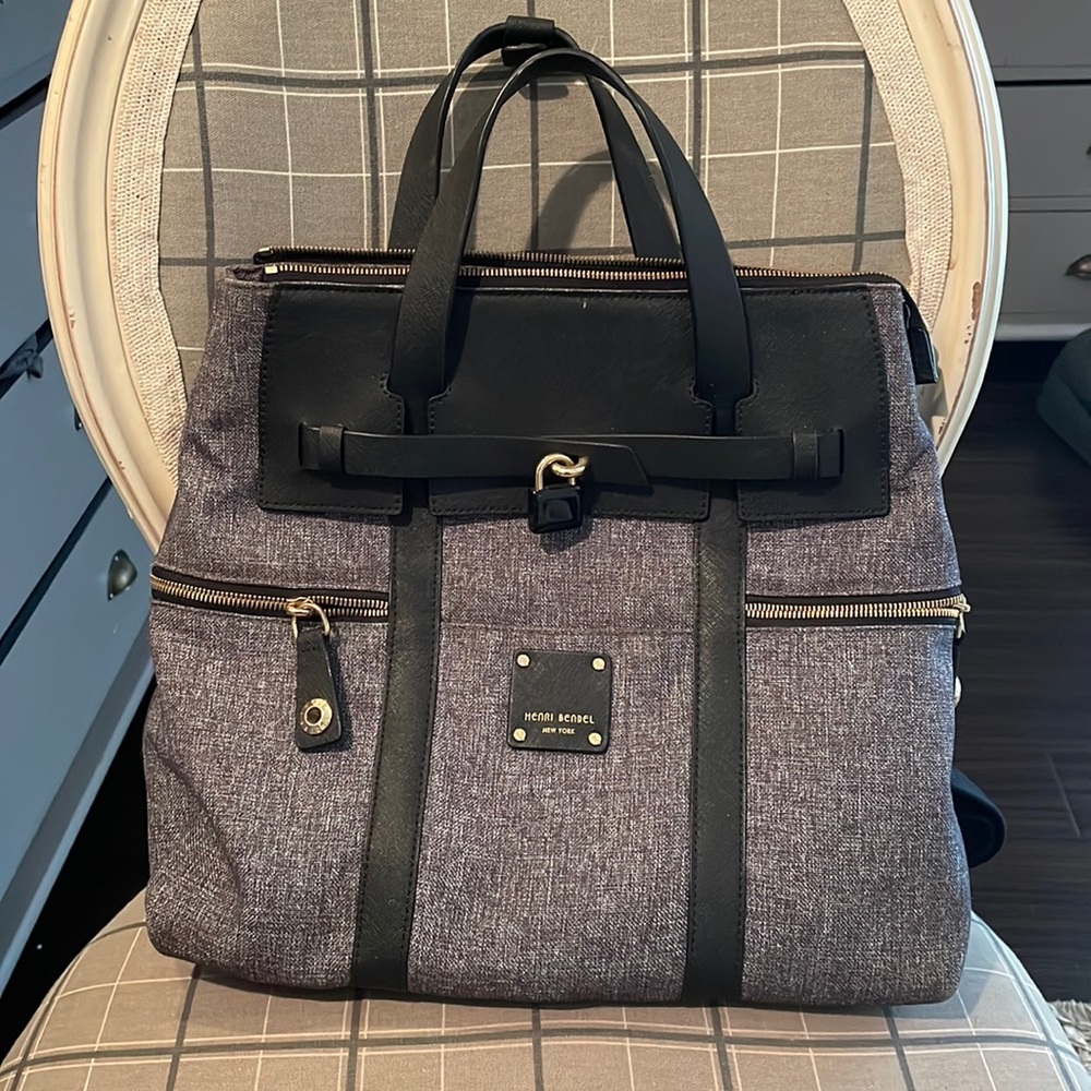 Henri Bendel Canvas Jetsetter Convertible Backpack
